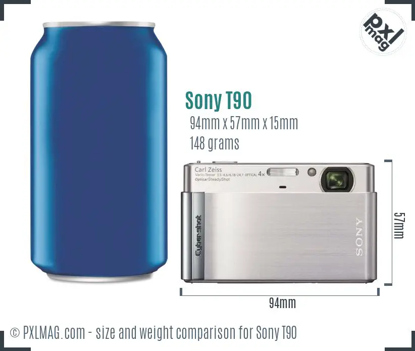 Sony Cyber-shot DSC-T90 dimensions scale