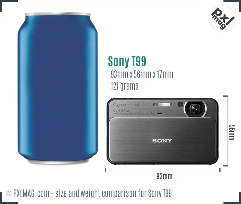 Sony Cyber-shot DSC-T99 dimensions scale