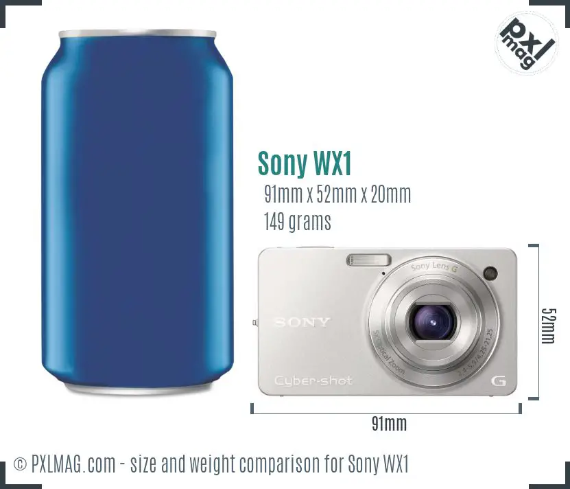 Sony Cyber-shot DSC-WX1 dimensions scale