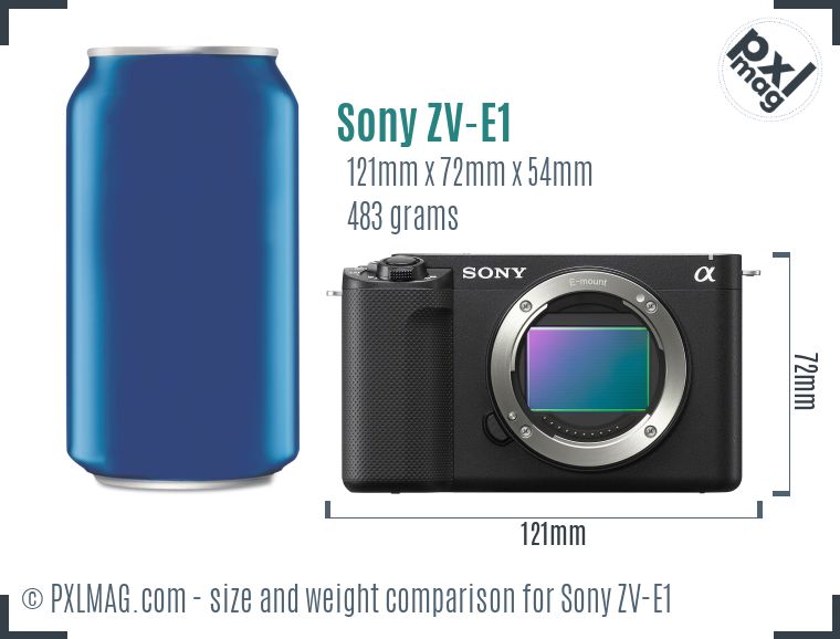 Sony ZV-E1 dimensions scale