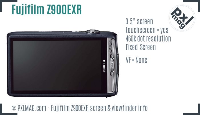 Fujifilm FinePix Z900EXR screen and viewfinder