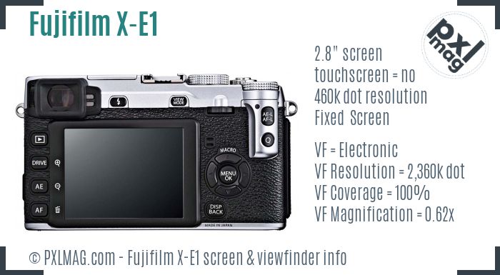 Fujifilm X-E1 screen and viewfinder