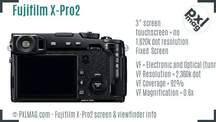 Fujifilm X-Pro2 screen and viewfinder