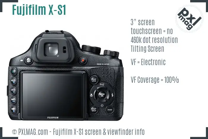 Fujifilm X-S1 screen and viewfinder