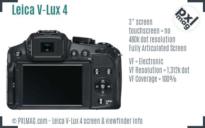 Leica V-Lux 4 screen and viewfinder