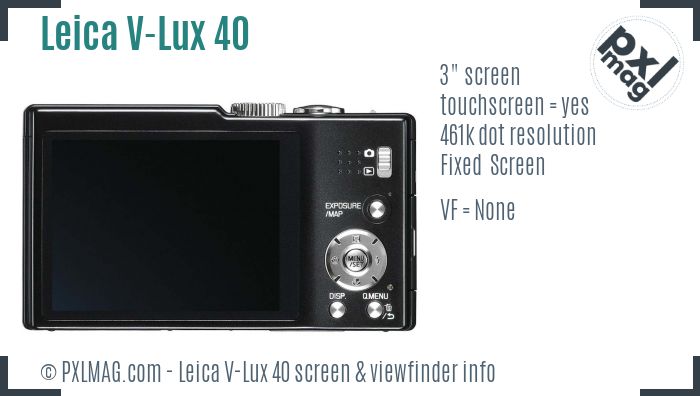 Leica V-Lux 40 screen and viewfinder