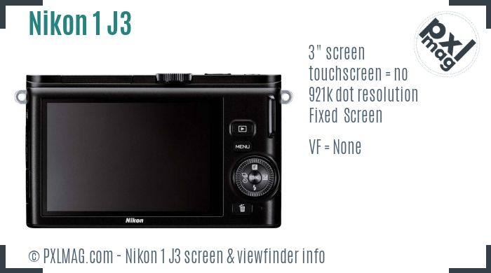 Nikon 1 J3 screen and viewfinder