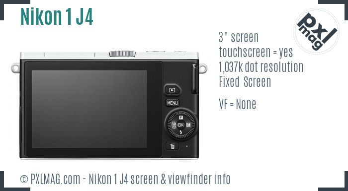 Nikon 1 J4 screen and viewfinder