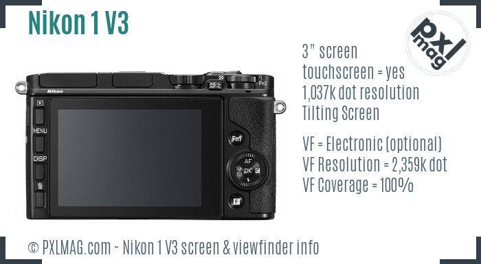 Nikon 1 V3 screen and viewfinder