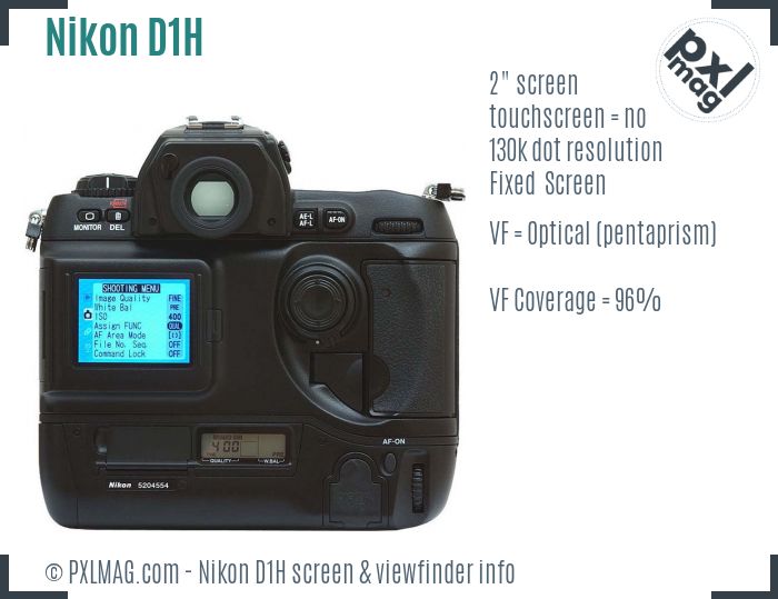 Nikon D1H screen and viewfinder