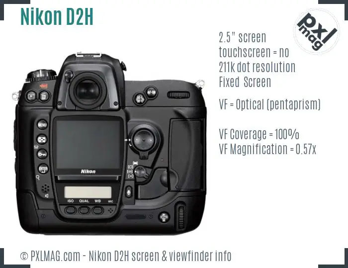 Nikon D2H screen and viewfinder