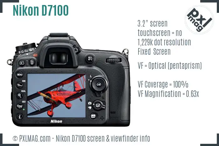 Nikon D7100 screen and viewfinder