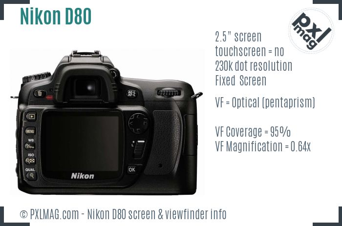 Nikon D80 screen and viewfinder