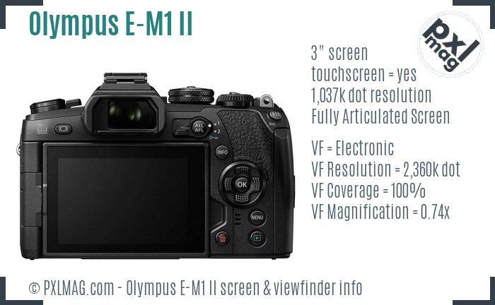 Olympus OM-D E-M1 Mark II screen and viewfinder
