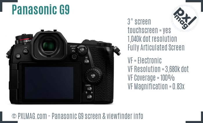 Panasonic Lumix DC-G9 screen and viewfinder