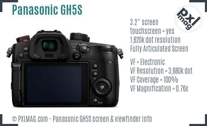 Panasonic Lumix DC-GH5S screen and viewfinder