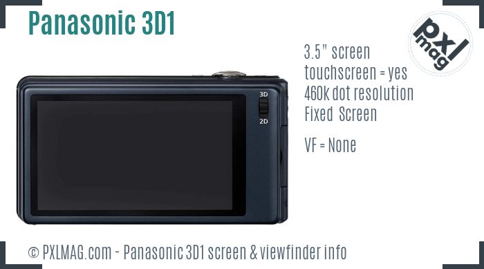 Panasonic Lumix DMC-3D1 screen and viewfinder