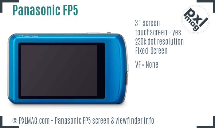 Panasonic Lumix DMC-FP5 screen and viewfinder