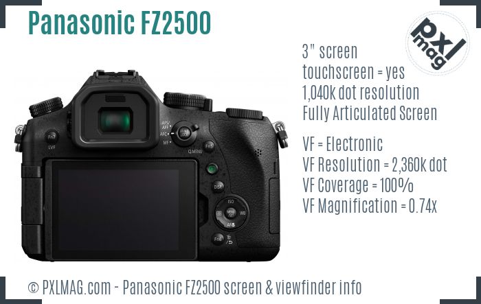 Panasonic Lumix DMC-FZ2500 screen and viewfinder