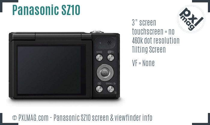 Panasonic Lumix DMC-SZ10 screen and viewfinder