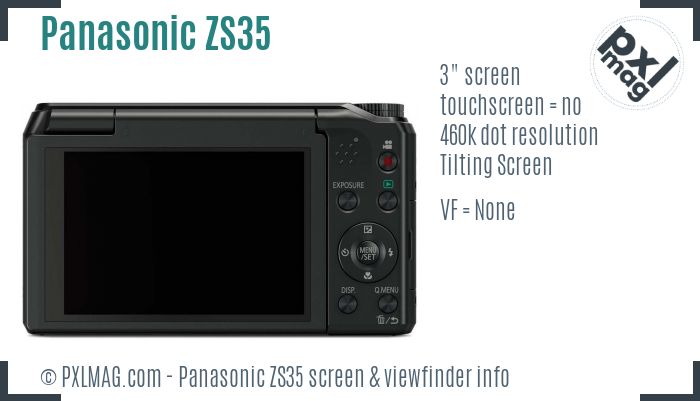 Panasonic Lumix DMC-ZS35 screen and viewfinder