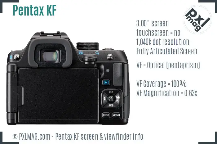 Pentax KF screen and viewfinder