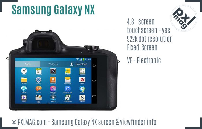 Samsung Galaxy NX screen and viewfinder