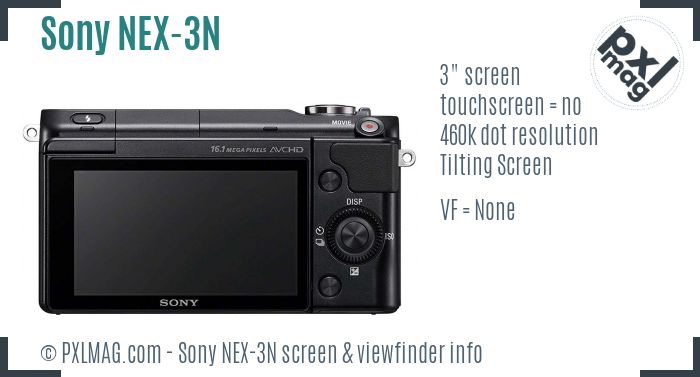 Sony Alpha NEX-3N screen and viewfinder