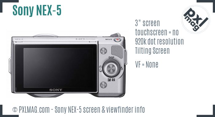 Sony Alpha NEX-5 screen and viewfinder