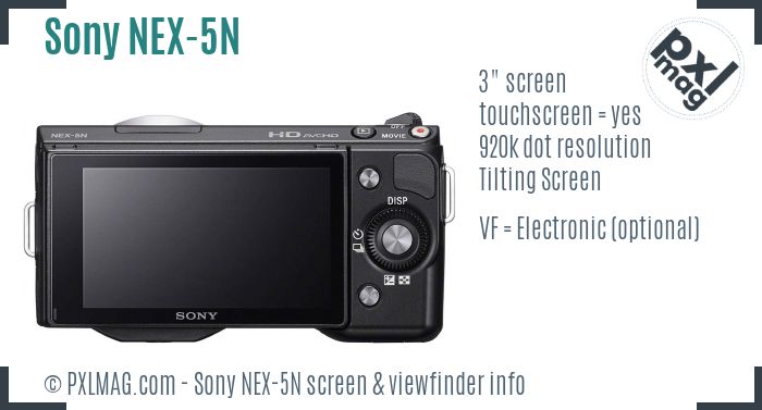 Sony Alpha NEX-5N screen and viewfinder