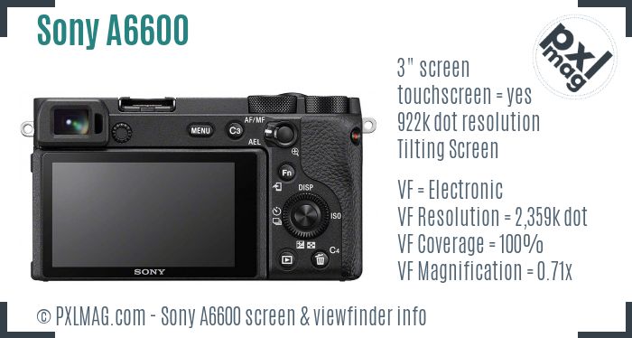 Sony Alpha a6600 screen and viewfinder