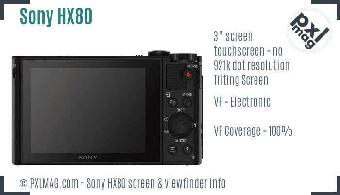 Sony Cyber-shot DSC-HX80 screen and viewfinder