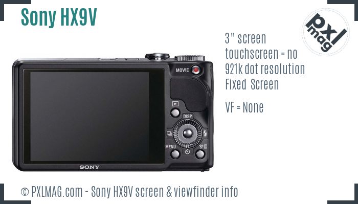 Sony Cyber-shot DSC-HX9V screen and viewfinder