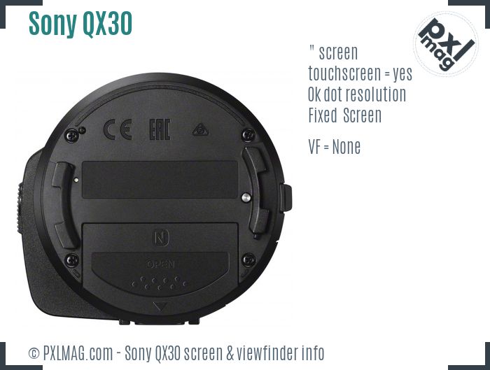 Sony Cyber-shot DSC-QX30 screen and viewfinder