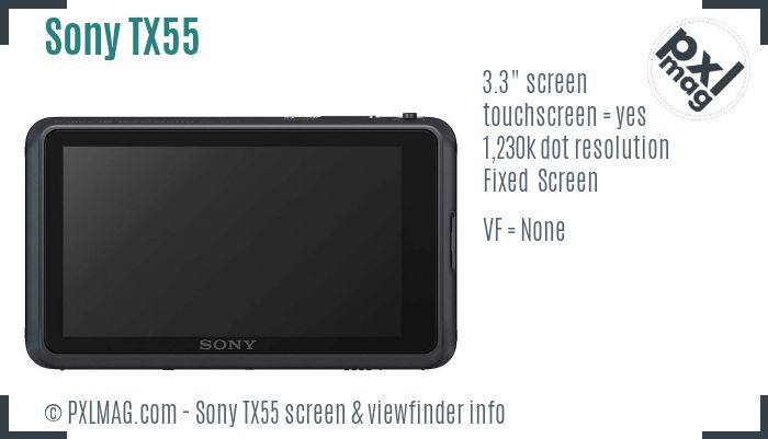 Sony Cyber-shot DSC-TX55 screen and viewfinder