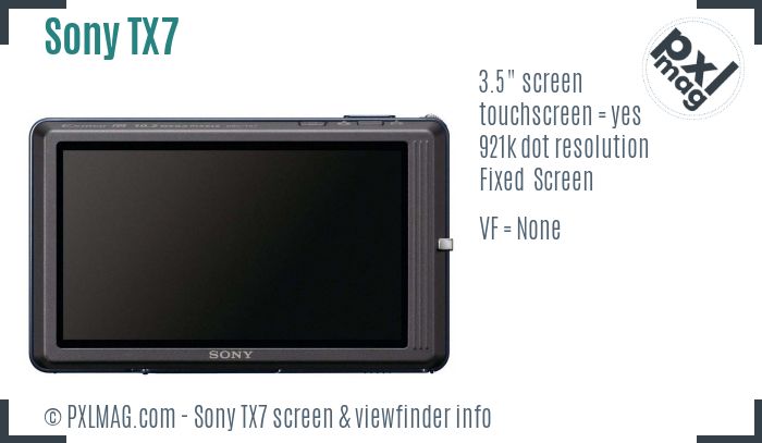 Sony Cyber-shot DSC-TX7 screen and viewfinder