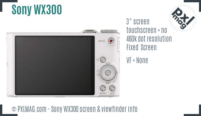 Sony Cyber-shot DSC-WX300 screen and viewfinder