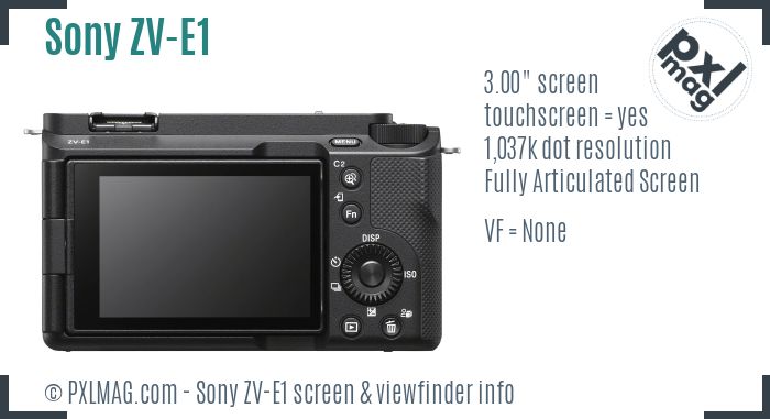 Sony ZV-E1 screen and viewfinder