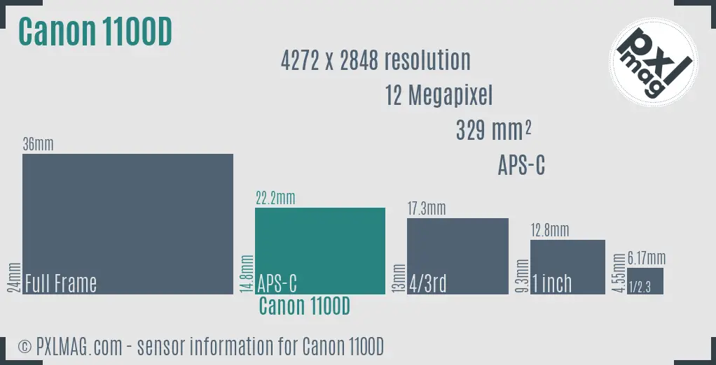 Canon EOS 1100D sensor size