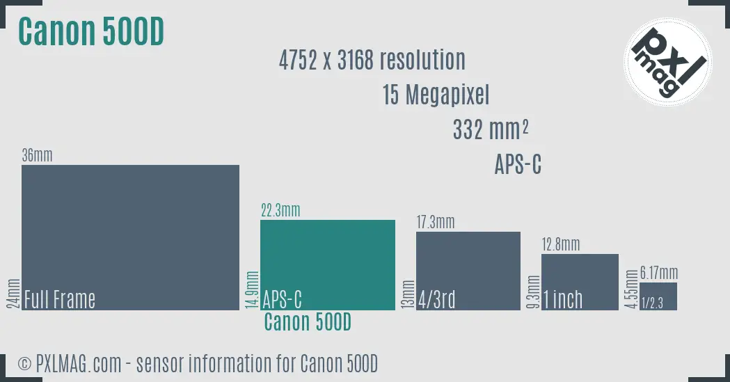 Canon EOS 500D sensor size