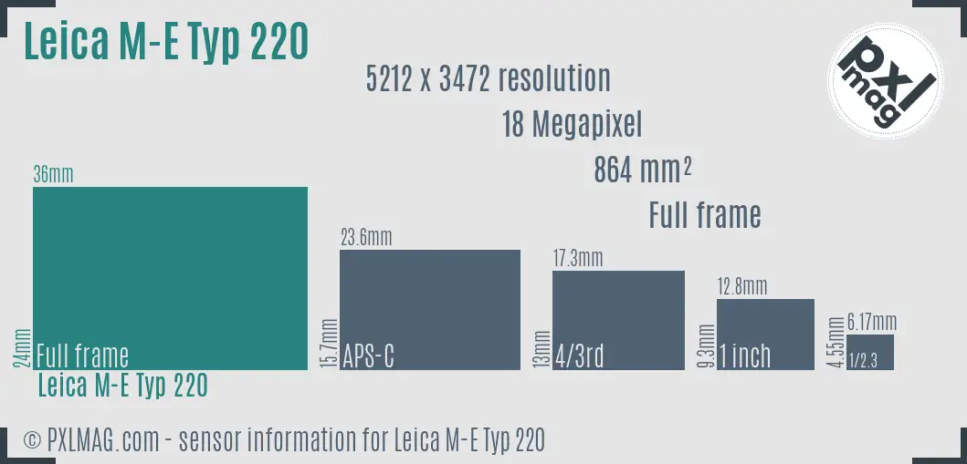 Leica M-E Typ 220 sensor size
