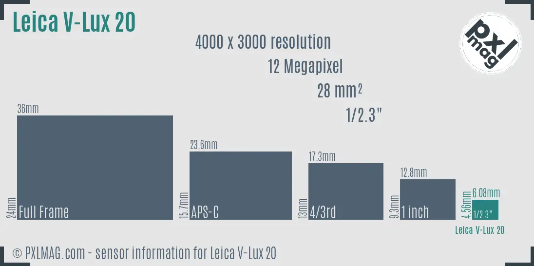 Leica V-Lux 20 sensor size