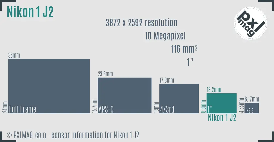 Nikon 1 J2 sensor size