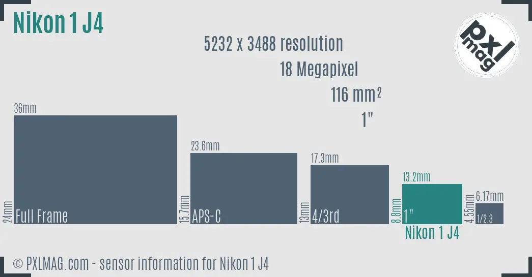 Nikon 1 J4 sensor size