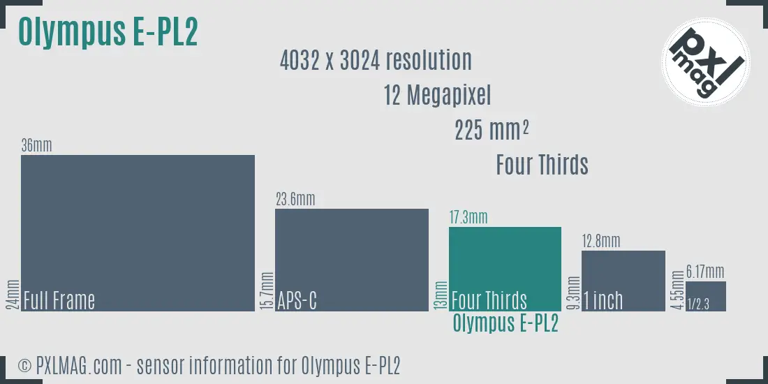 Olympus PEN E-PL2 sensor size