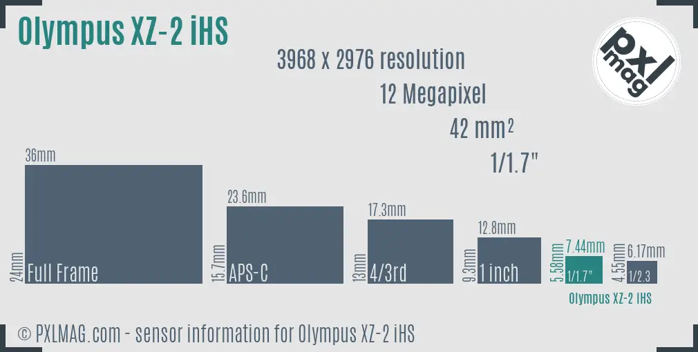 Olympus XZ-2 iHS sensor size