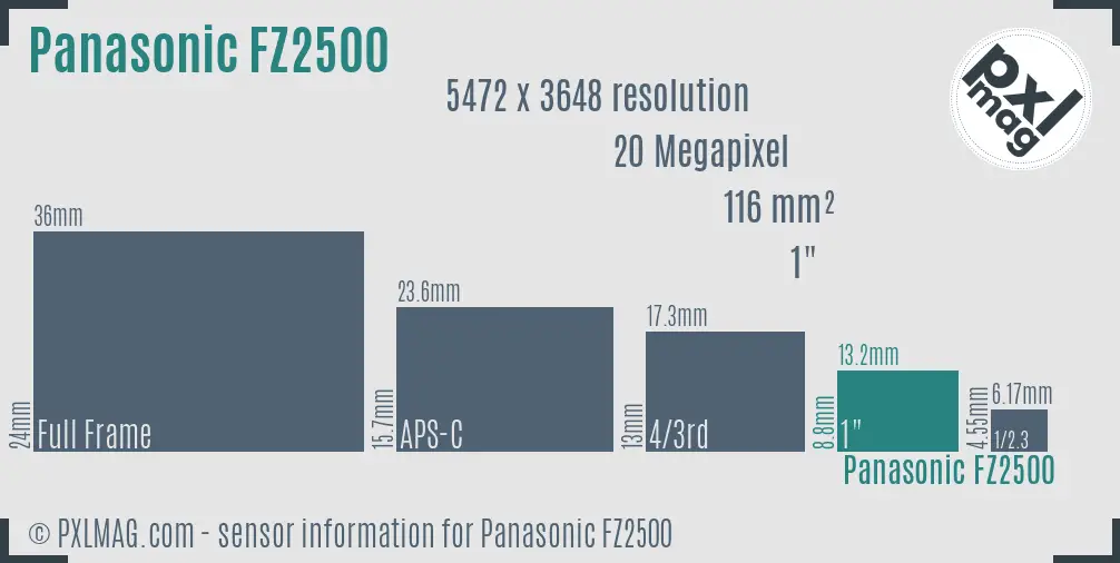 Panasonic Lumix DMC-FZ2500 sensor size