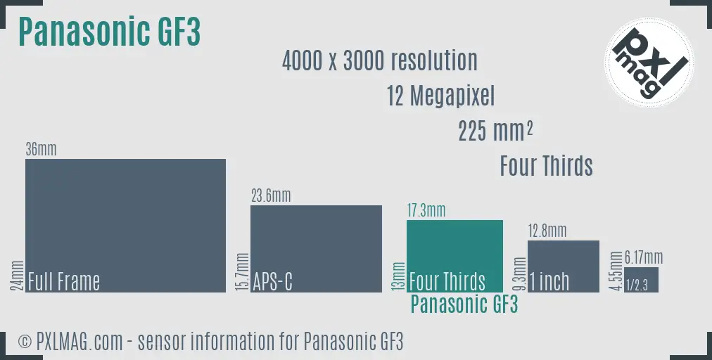 Panasonic Lumix DMC-GF3 sensor size