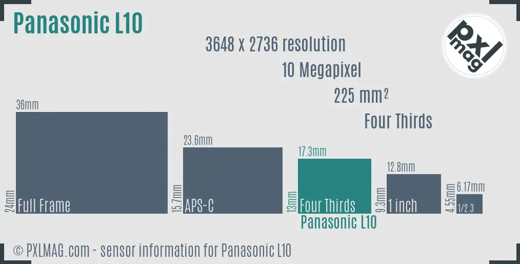 Panasonic Lumix DMC-L10 sensor size