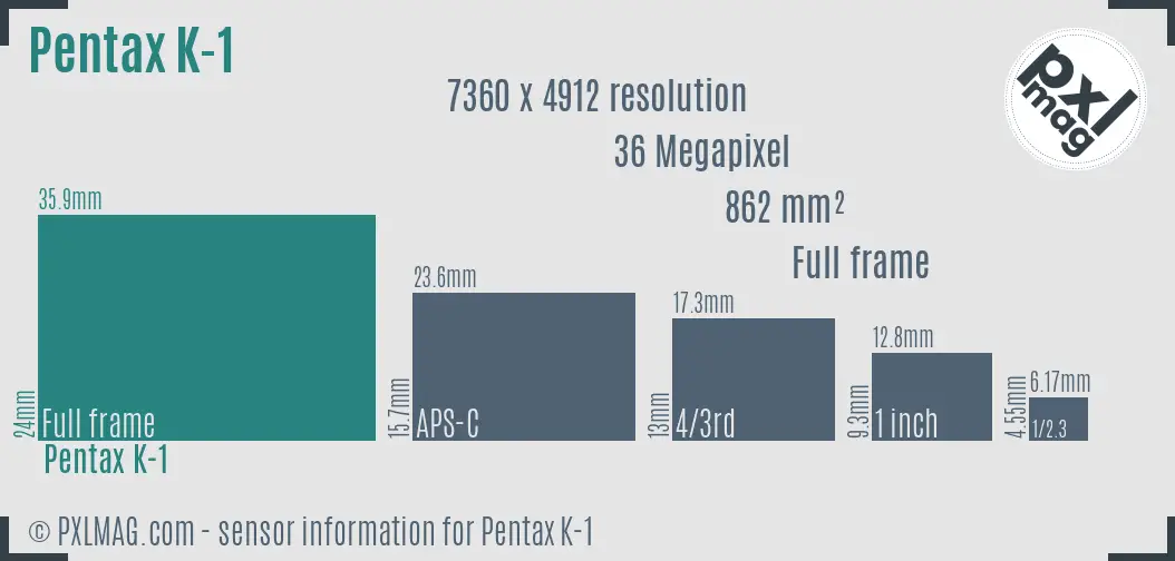 Pentax K-1 sensor size